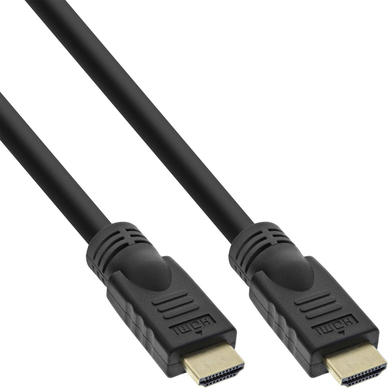 Inline HDMI Cable Hid With Ethernet, 4K2K, M/M, Black Contactos Dorados, 12,5M