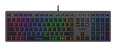 Keyboard English A4TECH Fstyler FX60H (neon Backlit) USB QWERTY Black Grey — image 1