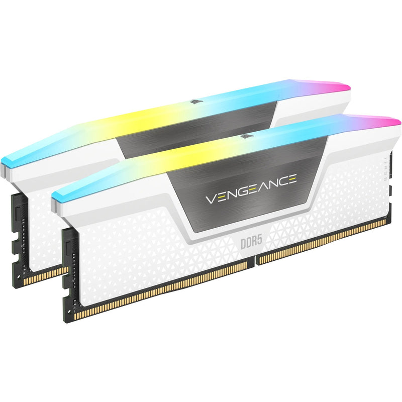 Corsair Memory DDR5 32GB 6400 (2X 16GB) Kit Dual CMH32GX5M2B6400C32W, Vengeance Rgb, Intel Xmp