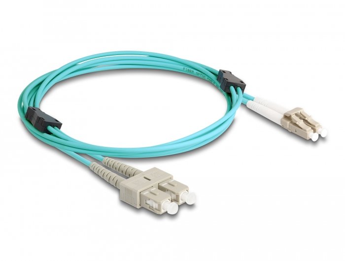 Delock Lwl Cable With Armadura Metálica Lc Duplex a Sc Duplex Multimode OM3 2M