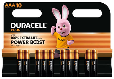 Duracell Pack 10 Batteries Aaa Plus Power Boost DPBLR3B10 1.5V Alcalinas — image 1