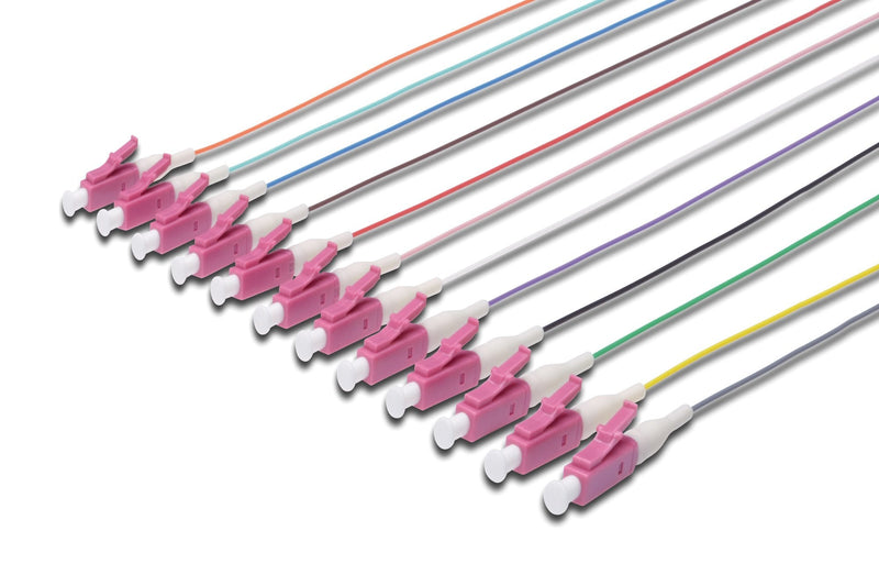 Digitus Colour Sólido Lc Simplex OM4 Pigtails, Cable Multicolour Paquete 12 DK-25332-02-4