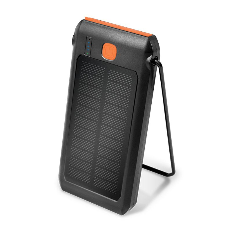 Battery External Power Bank 10000 Solar 2 Ports USB-A Control Quality And 1 Port USB-C Charging Linterna
