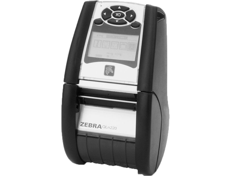 Zebra Printer Cards QLN-220 + Wi-Fi QLN220, Usb, RS232, Bt, WLAN, Nfc, 8 Puntos/Mm (203DPI), Rtc, Display, Epl
