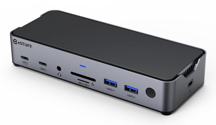 Estuff GLB232006 Base Laptop And Replicador Ports Alámbrico USB 3.2 Gen 1 (3.1 Gen 1) Type-c Aluminium Black