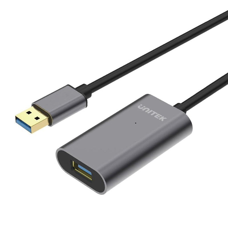 Unitek USB Cable 5M 3.2 Gen 1 (3.1 Gen 1) 3.0 Extensión Activa, 5M, Aluminium And -3004