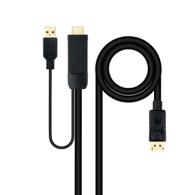 Cable Converter HDMI a Dp, HDMI/M-dp/M Black 1.8M — image 1