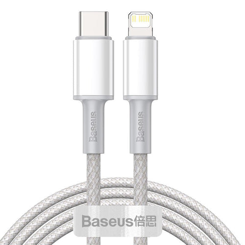Baseus Cable Lightning USB-C a Pd 20W 2M Trenzado High Densidad White — image 1