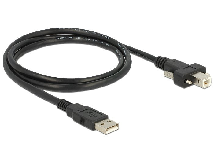 Delock USB Cable 2.0 Type a Connector Male USB 2.0 Type B Connector Male With Screws 1M