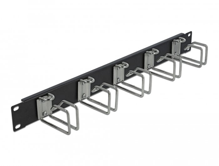Delock 19 Panel Gestión Cables Black