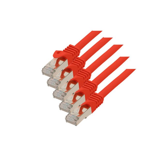 S-conn CAT.7 S/FTP 5M Network Cable Red CAT.7 S/FTP (s-STP)