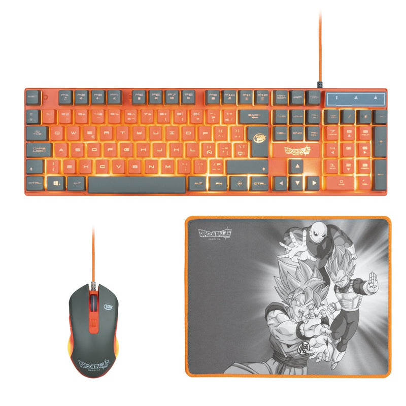 Pack Gaming Fr-tec Dragon Ball Super Keyboard + Mouse + Mouse Pad