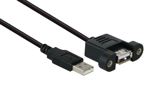 Cable Alcasa USB 2.0A/a 1.8M USB 1,8M USB a Black