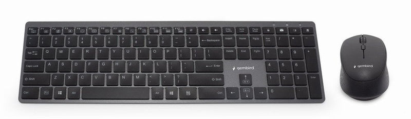 Kit Wireless Keyboard Mouse Retroiluminado Pro Business Slim Diseã? Or Pt Black