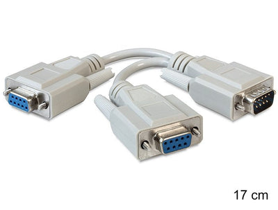 Delock 65403 Adapter D-SUB9 - 2X D-SUB9 M/H/H 0.17M — image 1