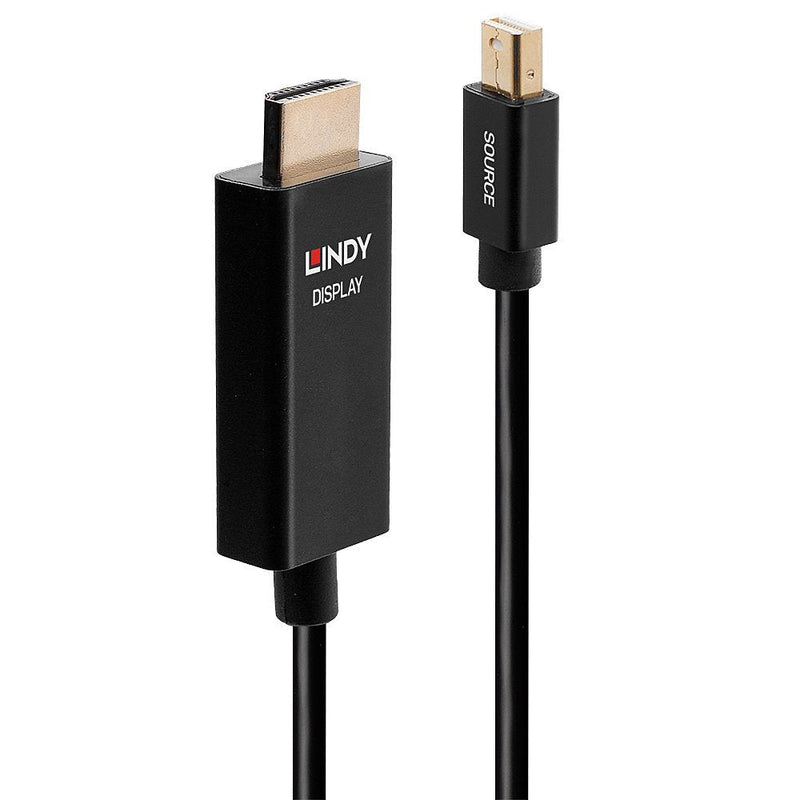 Lindy 40920 Video Cable Adapter 0.5M Mini DisplayPort HDMI Black