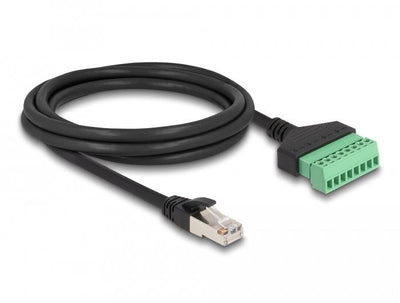 Delock Cable RJ45 CAT.6 Plug Zu Terminalblock Adapter 2M 2-TEILIG — image 1