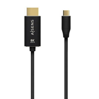 Aisens Cable Aluminium USB-C a HDMI 2.1 8K@60HZ - USB-C/M-hdmi/M - 1M - Black — image 1