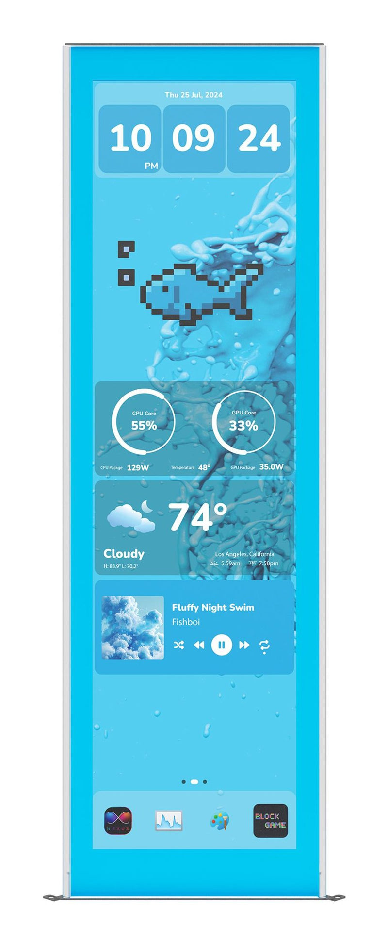 Hyte Y70 Actualización Screen Touchscreen Blueberry Milk 36,8CM (14,5 Pulgadas), Blue Screen Touchscreen 14,5