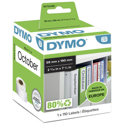 Dymo Lw Labels Archivadores Size Large - 59 X 190MM - S0722480 — image 1