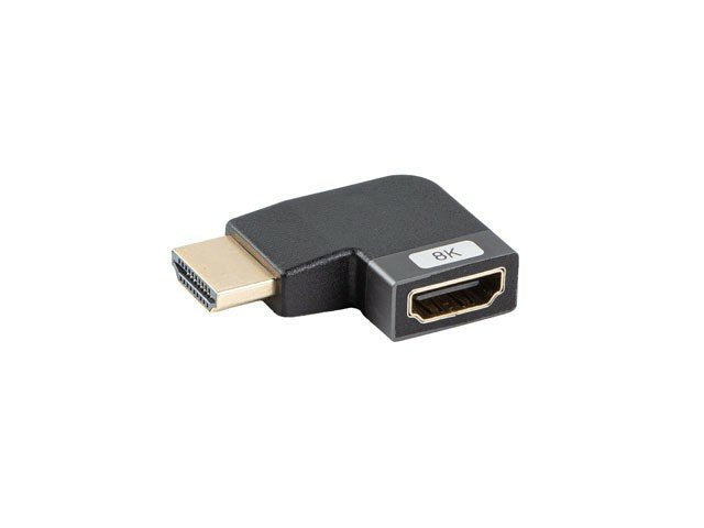 Lanberg Adapter 8K Hdmi(m) a Hdmi(h) Angulo Izquierda Aluminium Silver