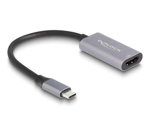 Delock Cable 60020 HDMI 0,15M HDMI Type a Standard USB Type-c Black Grey — image 1