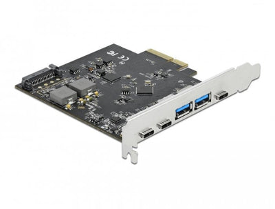 Delock Card Pci Express X4 a 3 X USB Type-c + 2 X USB Typ-a — image 1