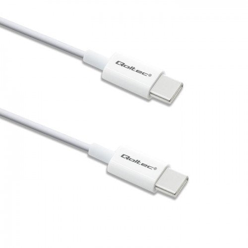 Qoltec 52360 USB 2.0 Type-c USB Cable 2.0 Type-c 60W Qc 3.0 PD 1.5M White