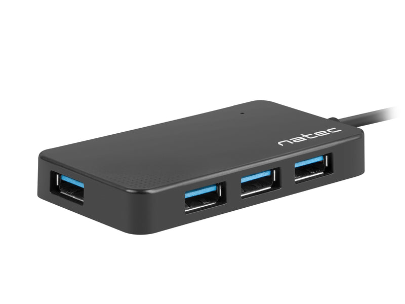 Natec Hub USB 3.0 Moth 4-PORTS, Black