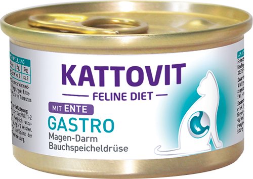 Kattovit Comida Húmeda Gatos Feline Diet Gastro Duck 85G
