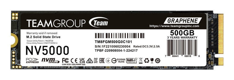 Team Group NV5000, 500GB, M.2, 4500MB/S