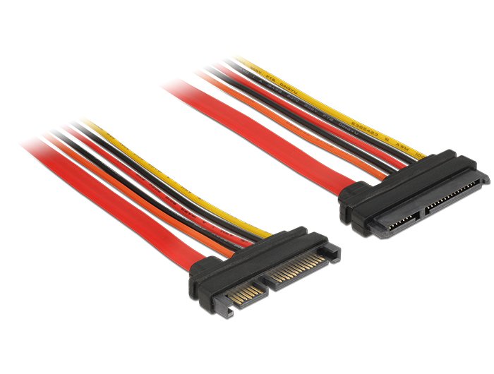 Delock Cable SATA 6GB/S 22 Pin Male SATA 22 Pin Female