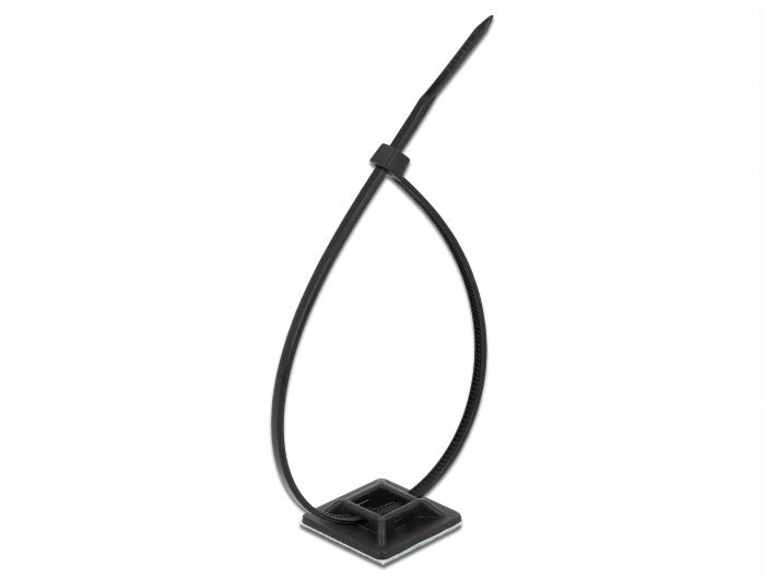 Delock Stand 25 X 25MM With Brida 300 X An 4,8MM Black 10 Pieces