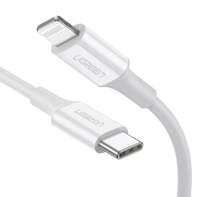 UGREEN Cable 2X1 Lightning a Type-c 1M White — image 1