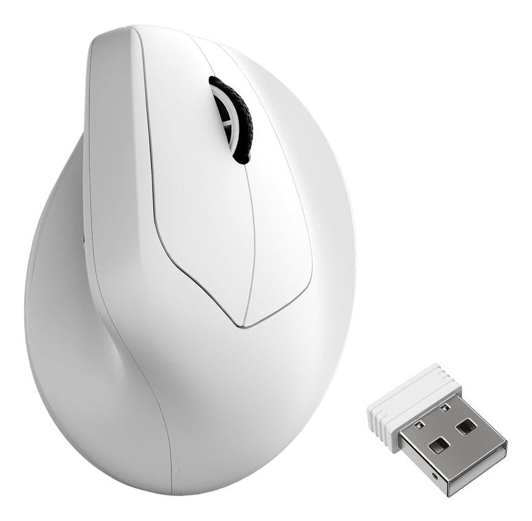 Keychron M5 Wireless Mouse Ergonómico, 8000 HZ Polling Rate, 2,4GHZ/Bluetooth 5.3/Cable Sensor Pixart 3950, 30