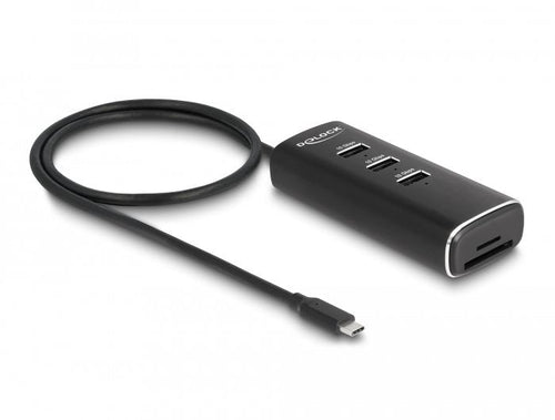 Delock 64234 Hub USB Type-c™ 3 Ports With Card Reader SD And microSD - 60CM Cable And Switch Cada Port — image 1