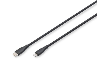 Digitus Cable Connection Lightning Silicone USB-C - Lightning, 0,5M, Black — image 1