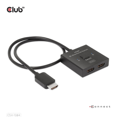 CLUB3D HDMI Switch 2-IN-1 Bidirektional 8K60HZ 4K120HZ UHD Retail — image 1