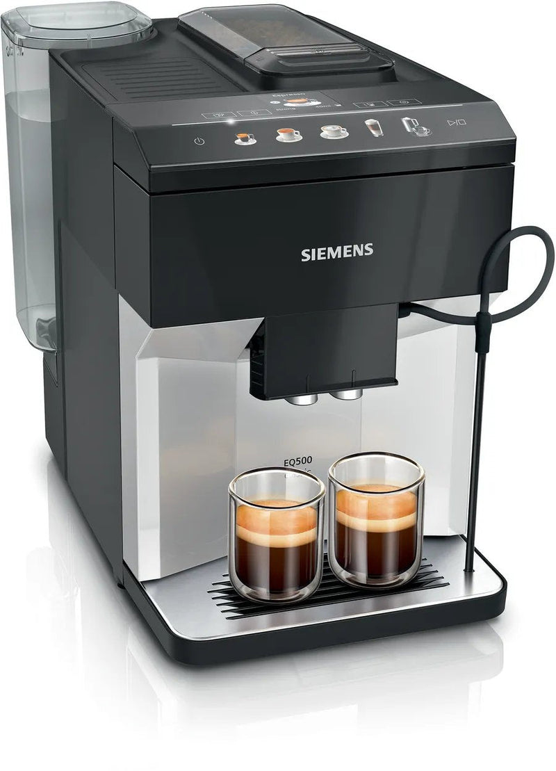 Siemens Coffee Machine TP511R01 EQ.500 Classic Connect, Totalmente Automatic Black/Steel Inoxidable TP511R01