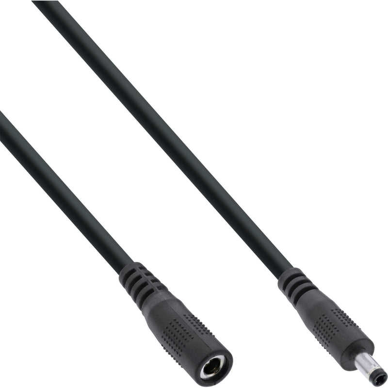 Inline Cable Extensión Cc , Plug Cc Male/Female 4,0X1,7MM, Awg 18, Black 0,5M