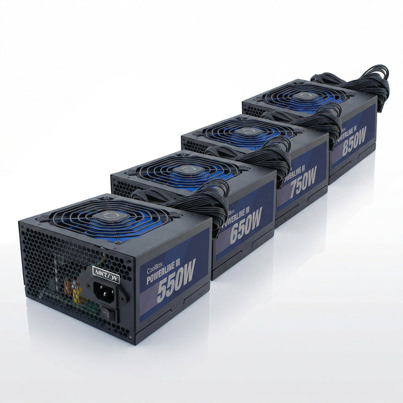Coolbox Pack Power Supply Power POWERLINE3 550W/650W/750W/850W 85 + 12CM ATX