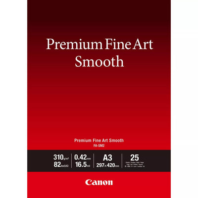 Canon Premium Fine Art FA-SM2 Soft 16 5MM A3 (297 X 420MM) 310G/M² 82 Libras 25 Hoja(s) Paper Fotográfico Glos — image 1