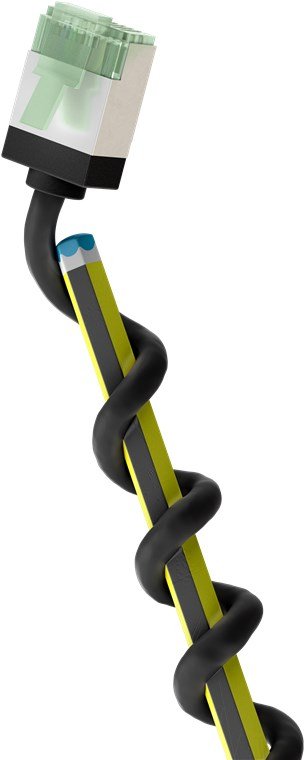 Goobay Cable Ultraflexible CAT.8.1 Slim U/FTP Black 1 Tape Measure Connector Extracorto 74353