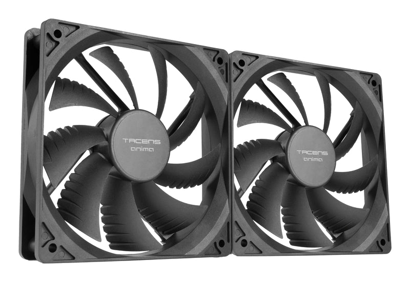 Tacens Fan PC Internal Anima AF12X2 12X12 14DB Fluxus Bearing Air-guide Low Ruido Pack 2