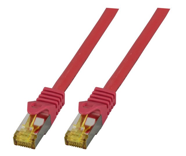 Efb RJ45 Network Cable S FTP, CAT.6A, Lszh, CAT.7 ROHK.,0.25M, Red