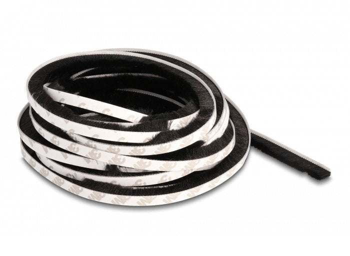 Strip Brush Self-adhesive 10MM - Length 5M Black