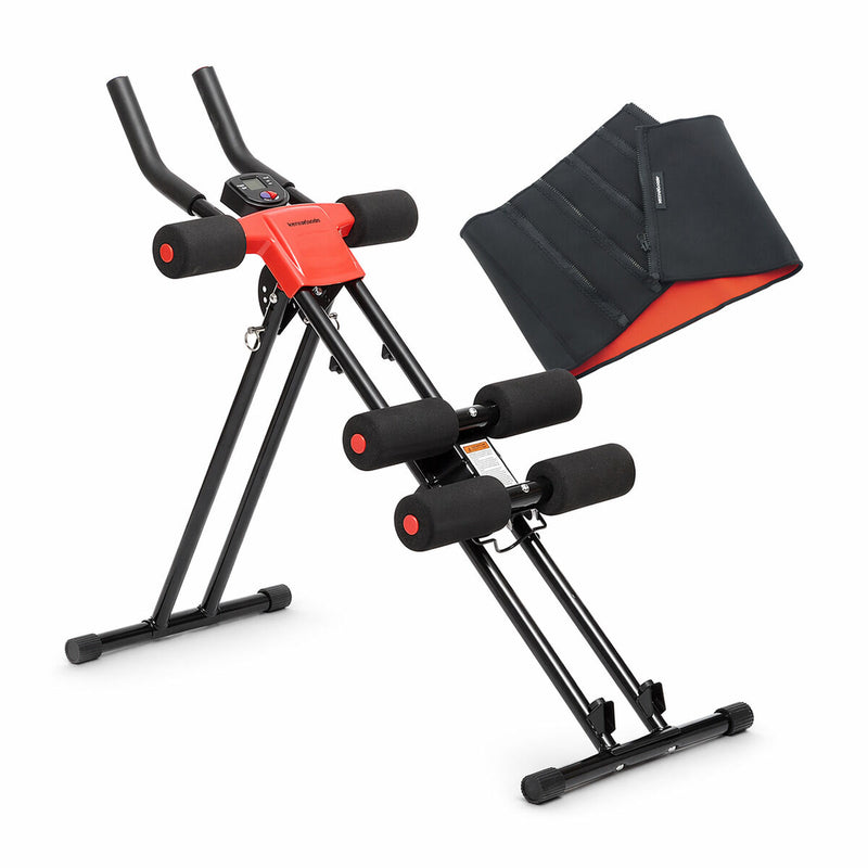 Pack Foldable Abdominal Machine with Exercise Guide and Sports Sauna Belt InnovaGoods