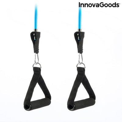 Set of Resistance Bands with Accessories and Exercise Guide Rebainer InnovaGoods Latex (Refurbished A)