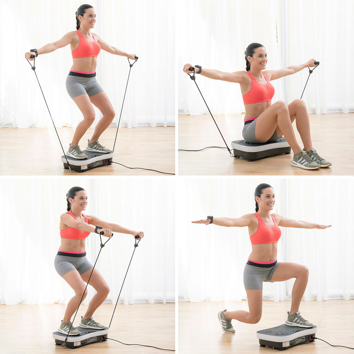 Vibration Training Plate with Accessories and Exercise Guide Vybeform InnovaGoods