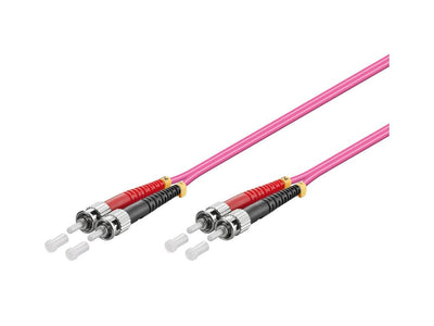 Cable Alcasa 1M St/St Fibre Optic OM4 Violet — image 1
